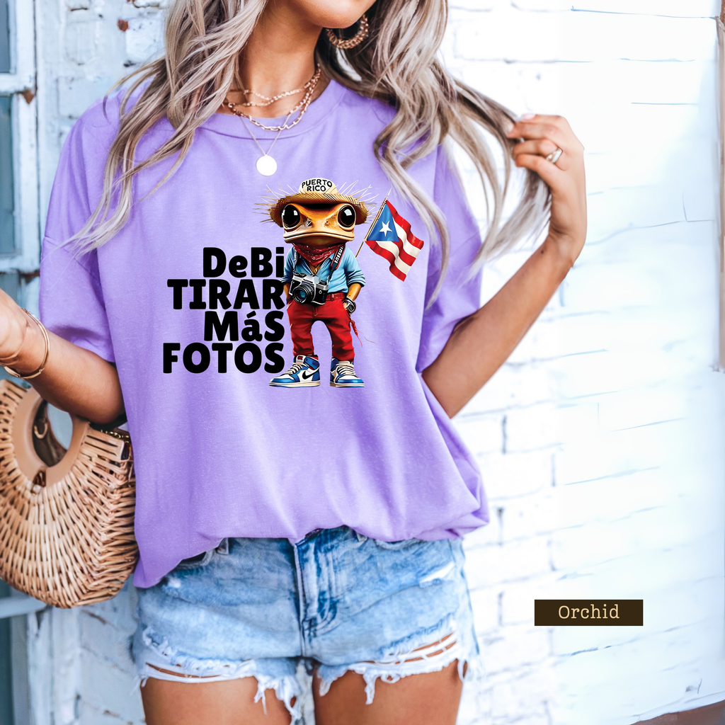 Debí Tirar Más Fotos Shirt | Puerto Rico Graphic Tee | Comfort Colors Orchid T-Shirt | Unisex S–XL | Boricua Pride Tee