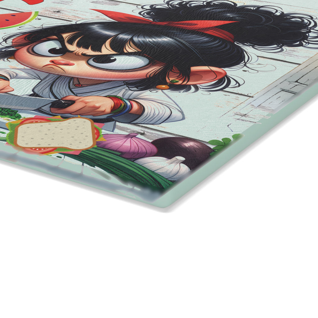 Funny Kitchen Glass Cutting Board with Eat It or Starve Design - Humorous Cooking Decor, Gift for Chefs, Housewarming, Kitchen [...]