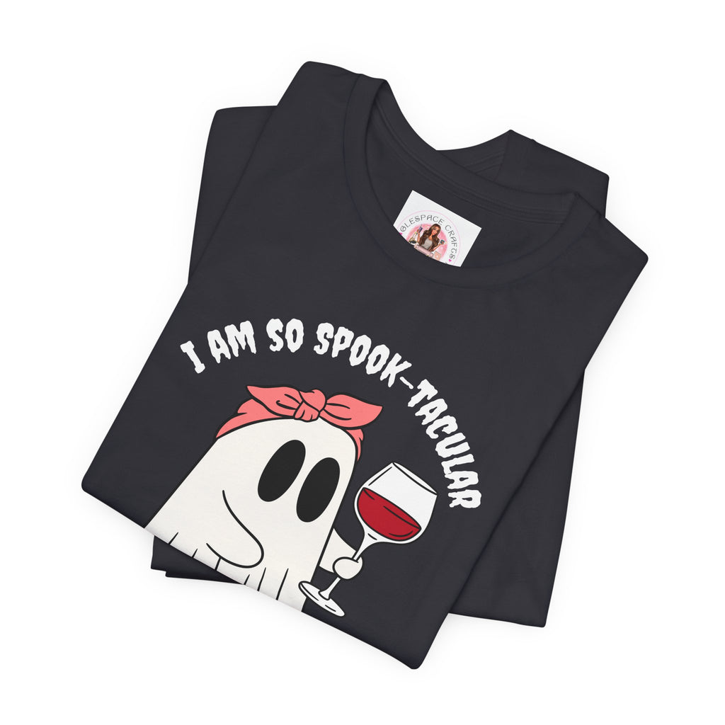 Spook-Tacular Ghost Halloween T-Shirt XS-XL | Funny Wine Lover Tee | Unisex Graphic Shirt in Multiple Colors | Made to Order