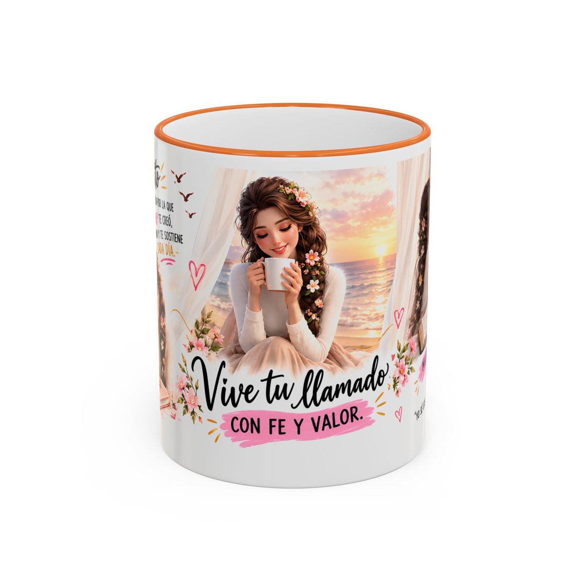 Vive Llamada Con Fe Y Valor Inspirational Mug