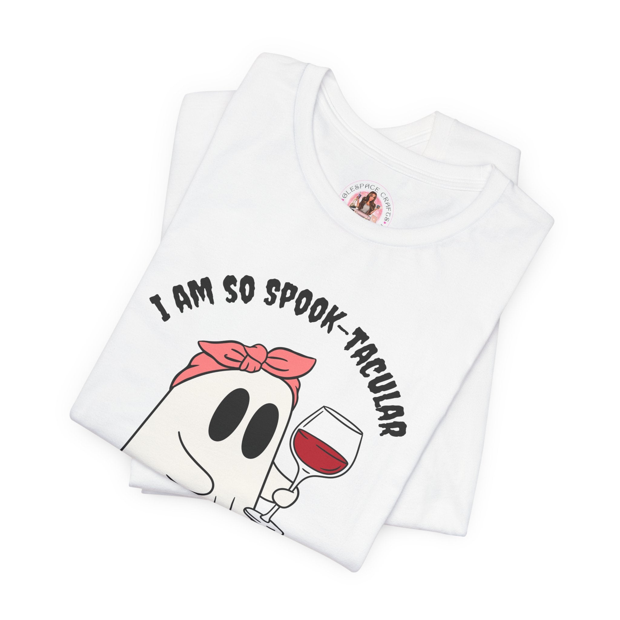 Spook-Tacular Ghost Halloween T-Shirt XS-XL | Funny Wine Lover Tee | Unisex Graphic Shirt in Multiple Colors | Made to Order