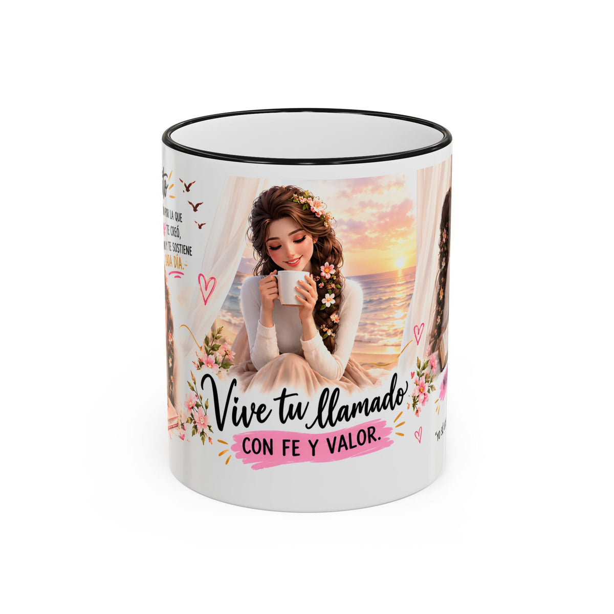 Vive Llamada Con Fe Y Valor Inspirational Mug