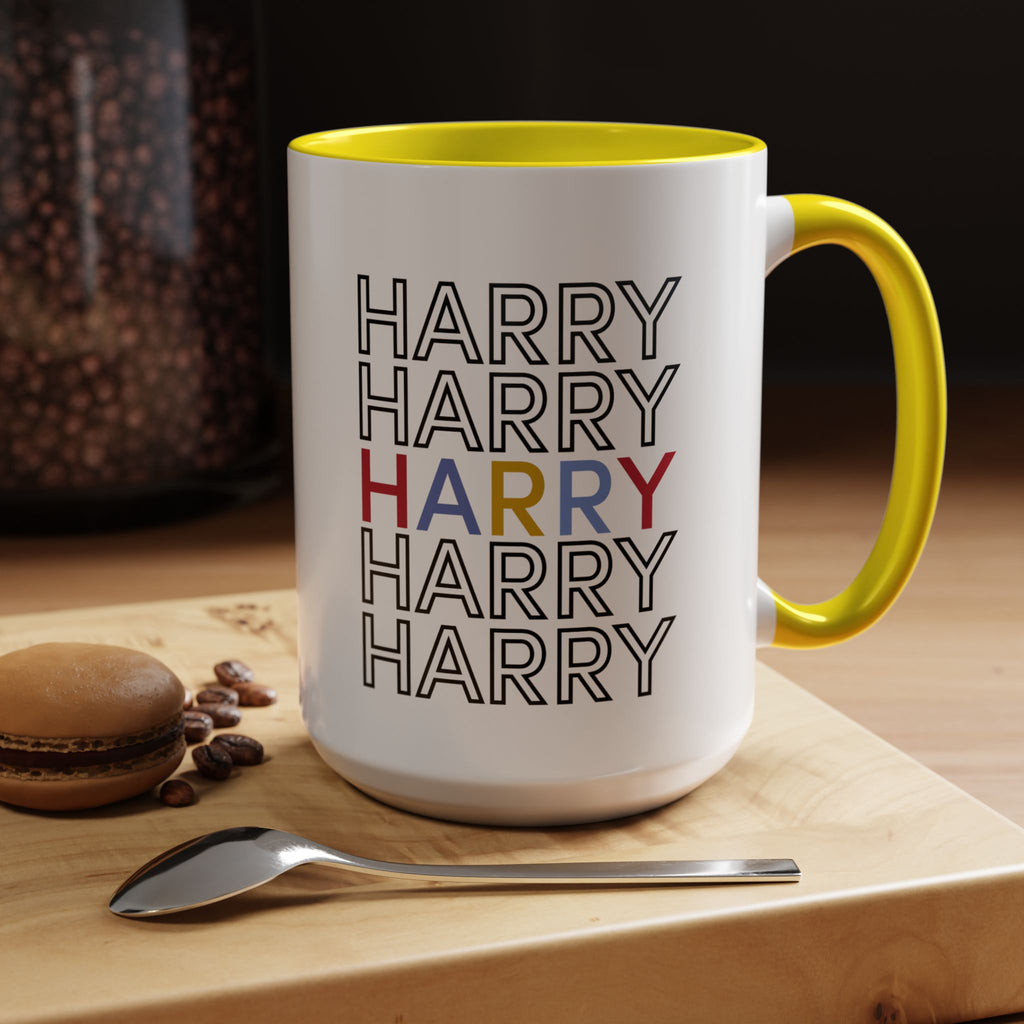 Happy Harry Accent Coffee Mug | Perfect for Birthdays, Gifts for Him/Her, Office Decor, Fun Morning Vibes, Coffee Lover's Mug