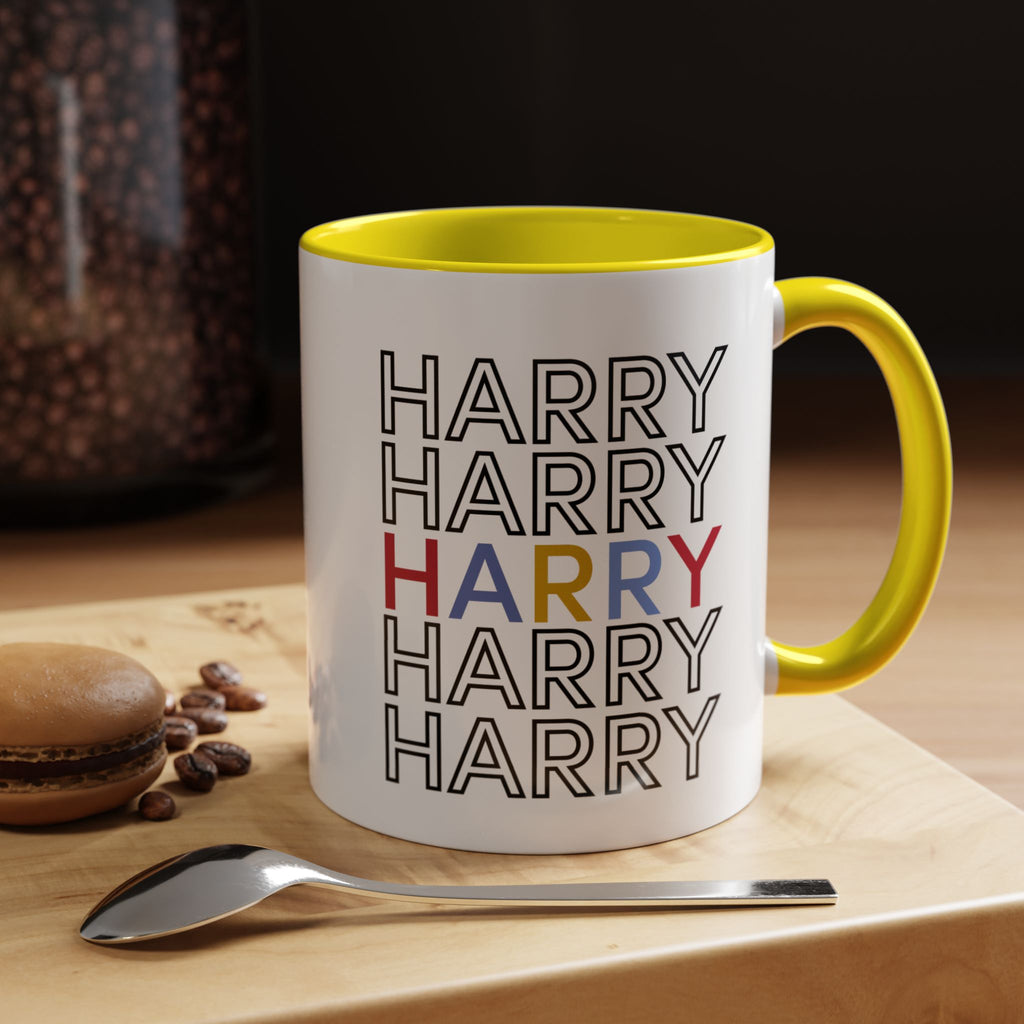 Happy Harry Accent Coffee Mug | Perfect for Birthdays, Gifts for Him/Her, Office Decor, Fun Morning Vibes, Coffee Lover's Mug