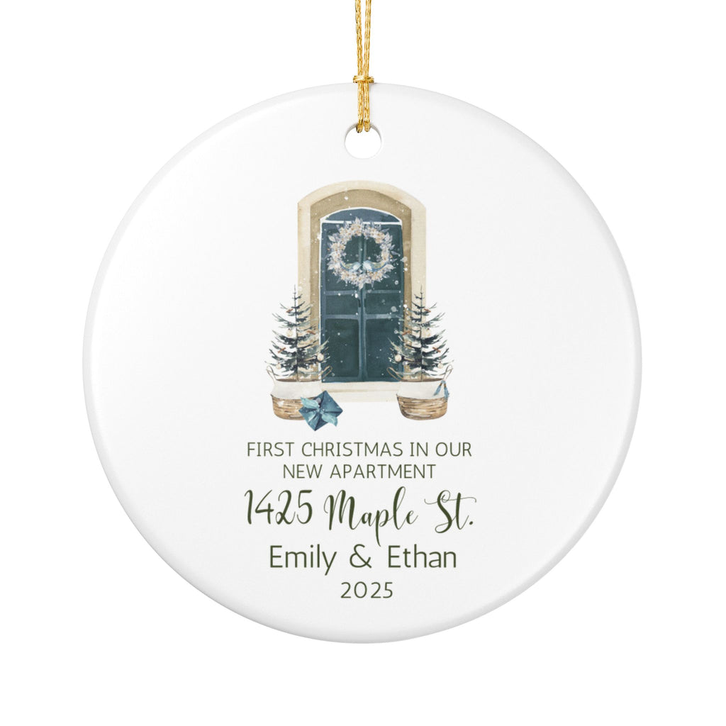 Personalized Christmas Ornament, First Home Keepsake, New Apartment Decor, Gift for Couples, Holiday Decoration