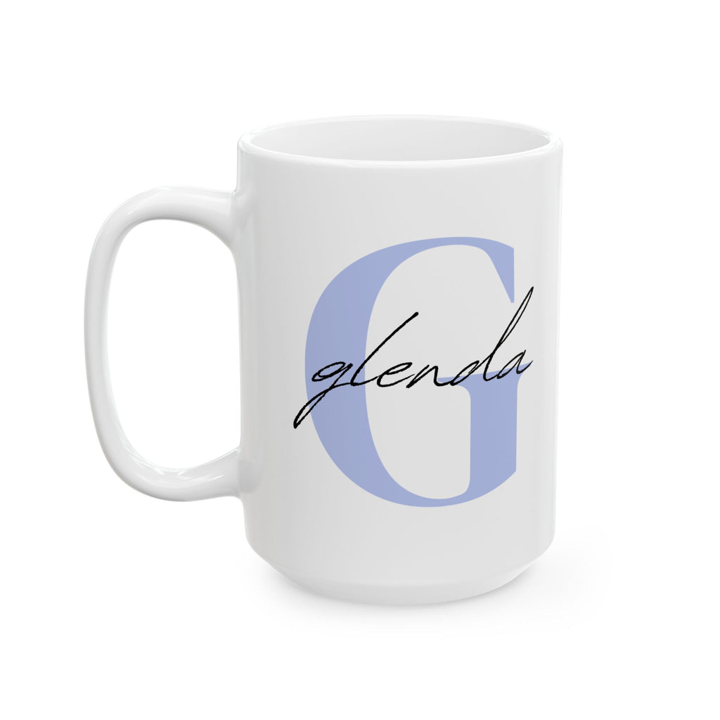 Ceramic Mug,Personalize with letter 2 size  (11oz, 15oz)