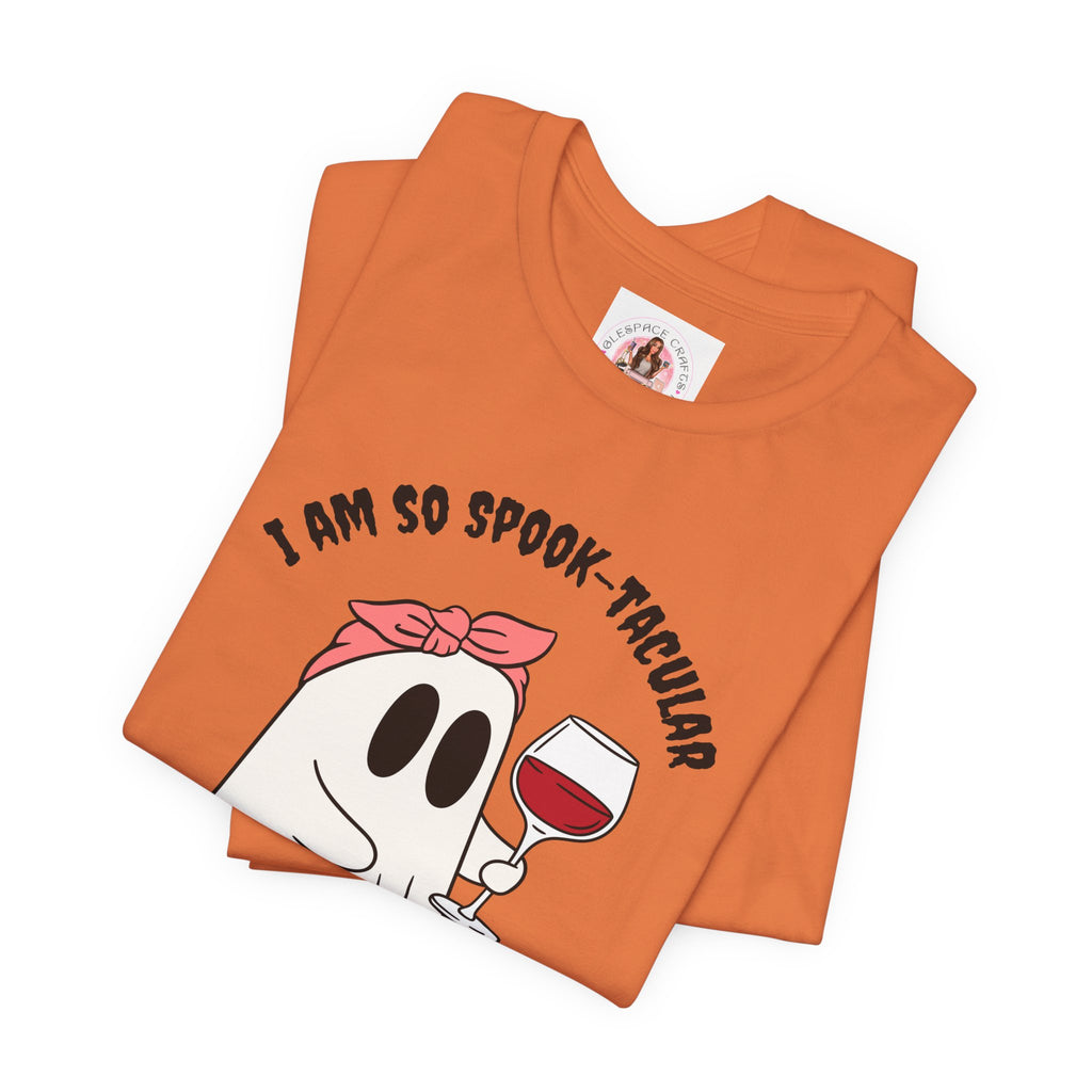 Spook-Tacular Ghost Halloween T-Shirt XS-XL | Funny Wine Lover Tee | Unisex Graphic Shirt in Multiple Colors | Made to Order