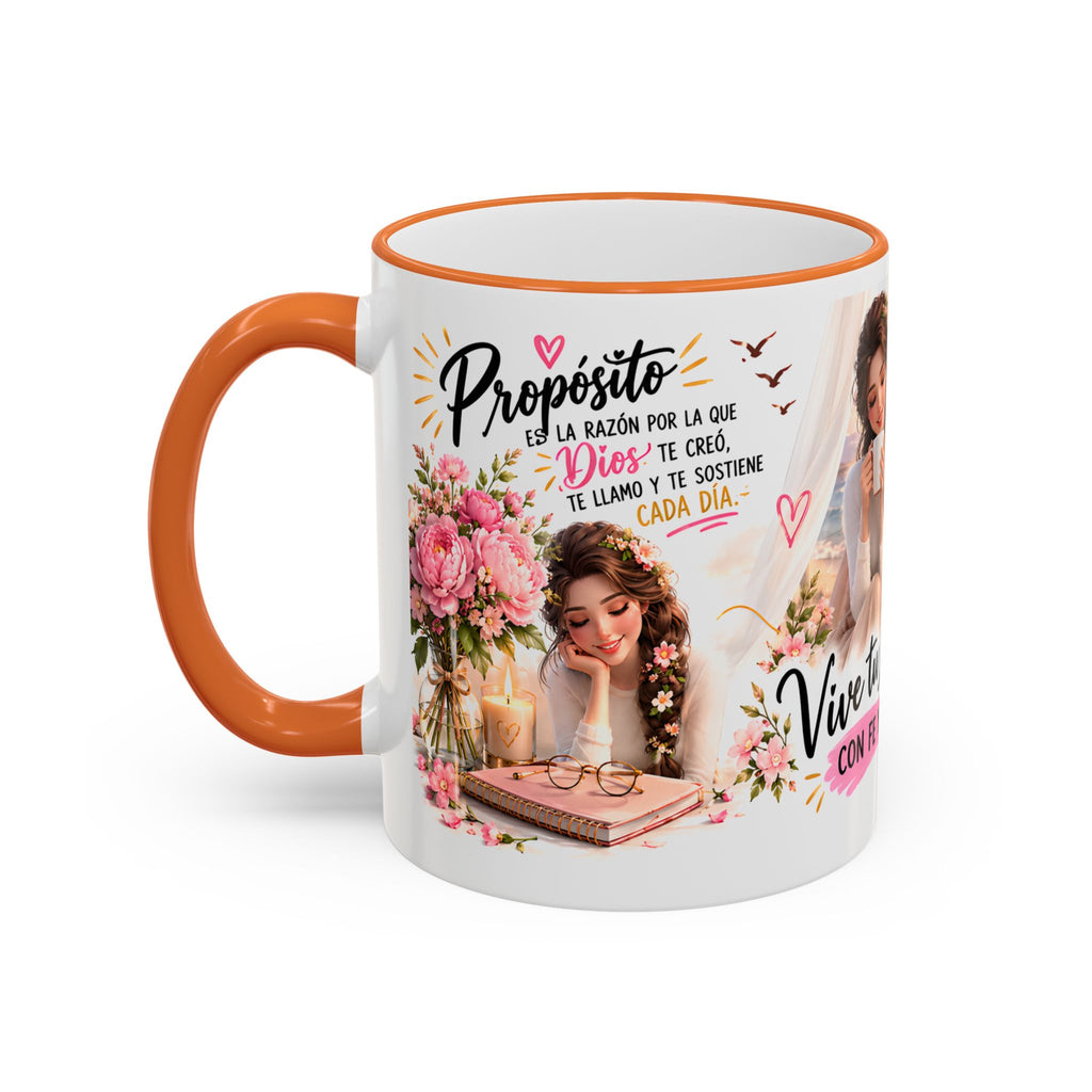 Vive Llamada Con Fe Y Valor Inspirational Mug