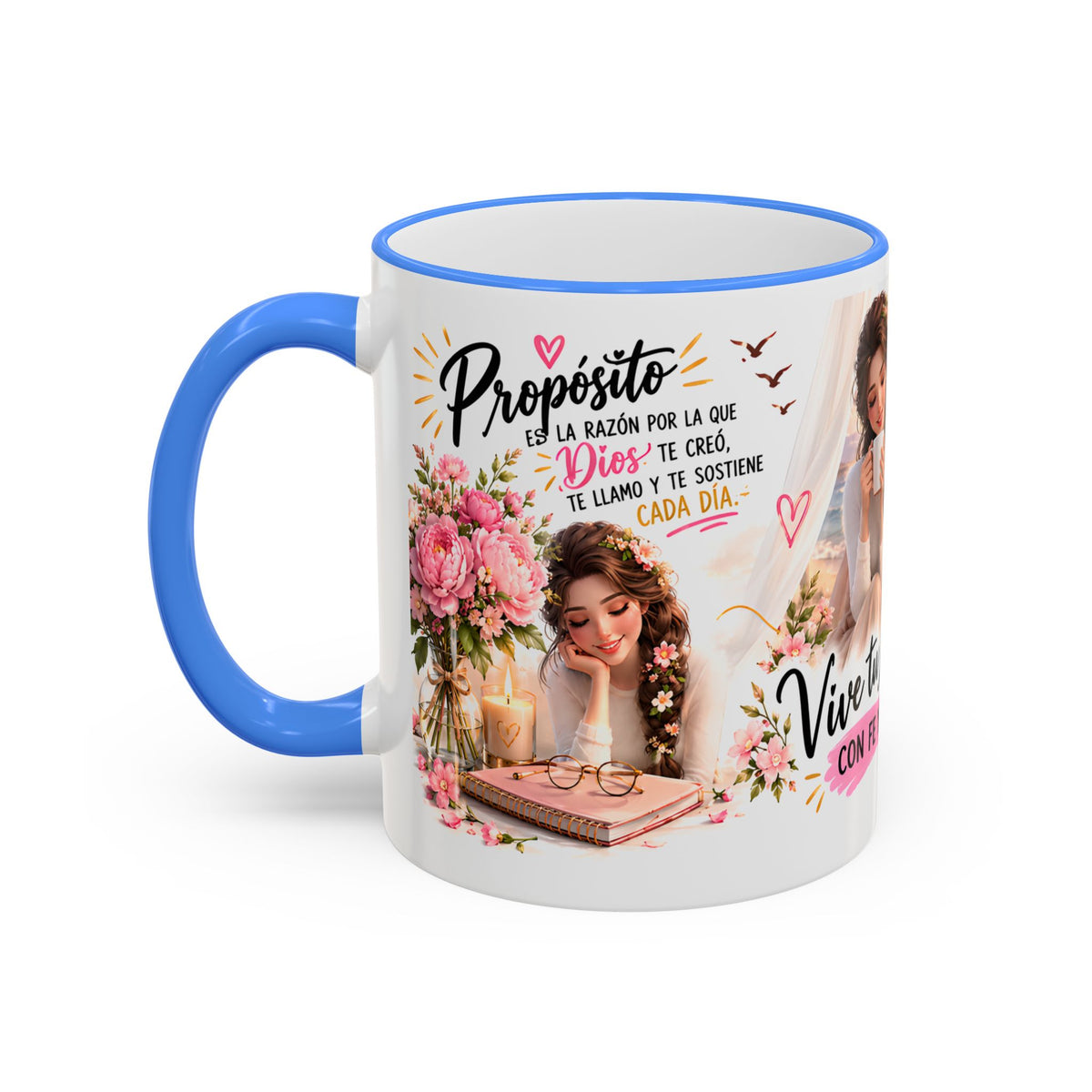 Vive Llamada Con Fe Y Valor Inspirational Mug