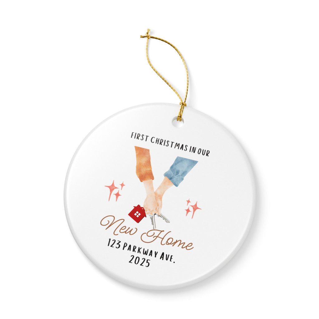 Personalized New Home Ornament, First Christmas Ornament, Homeowner Gift, Holiday Decor, Keepsake Decoration