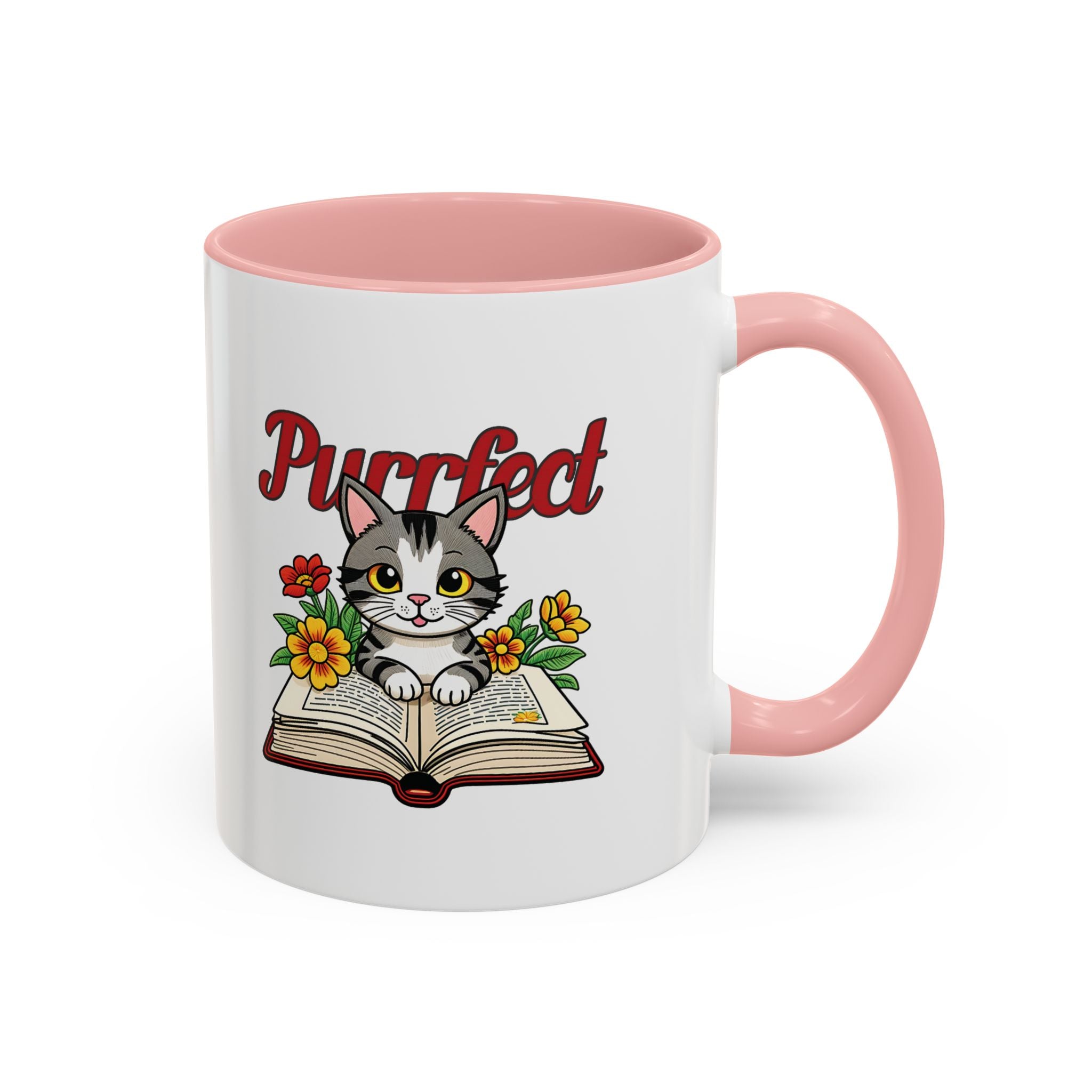 Purrfect Cat Lover Coffee Mug | Cute Animal Gift | Book Lover Mug | Unique Cat Decor | Cozy Home Drinkware | Ideal Cat Gifts for Friends