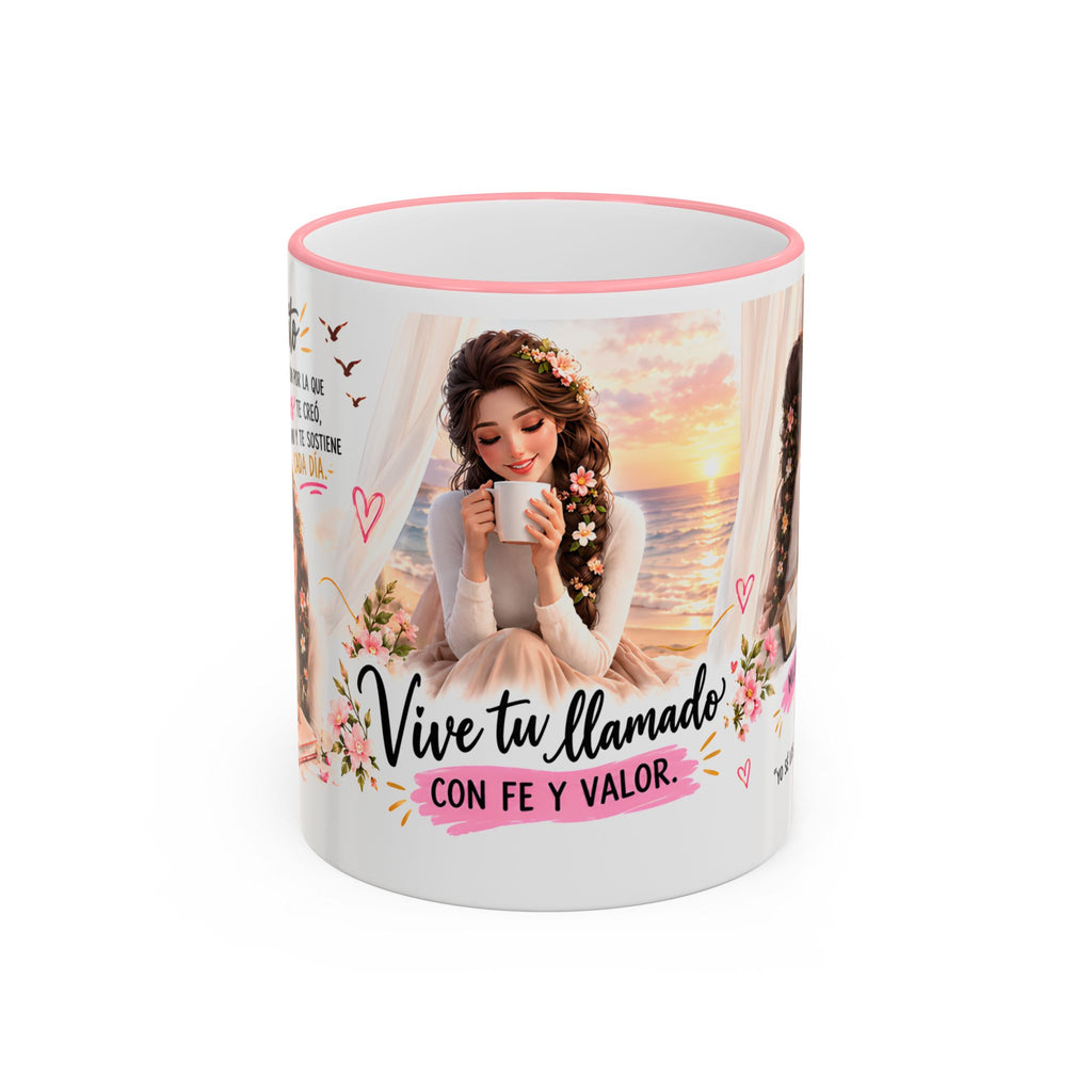 Vive Llamada Con Fe Y Valor Inspirational Mug