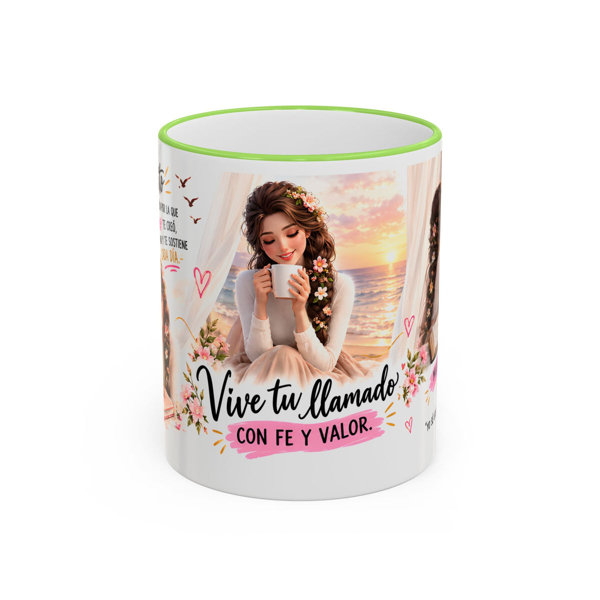 Vive Llamada Con Fe Y Valor Inspirational Mug