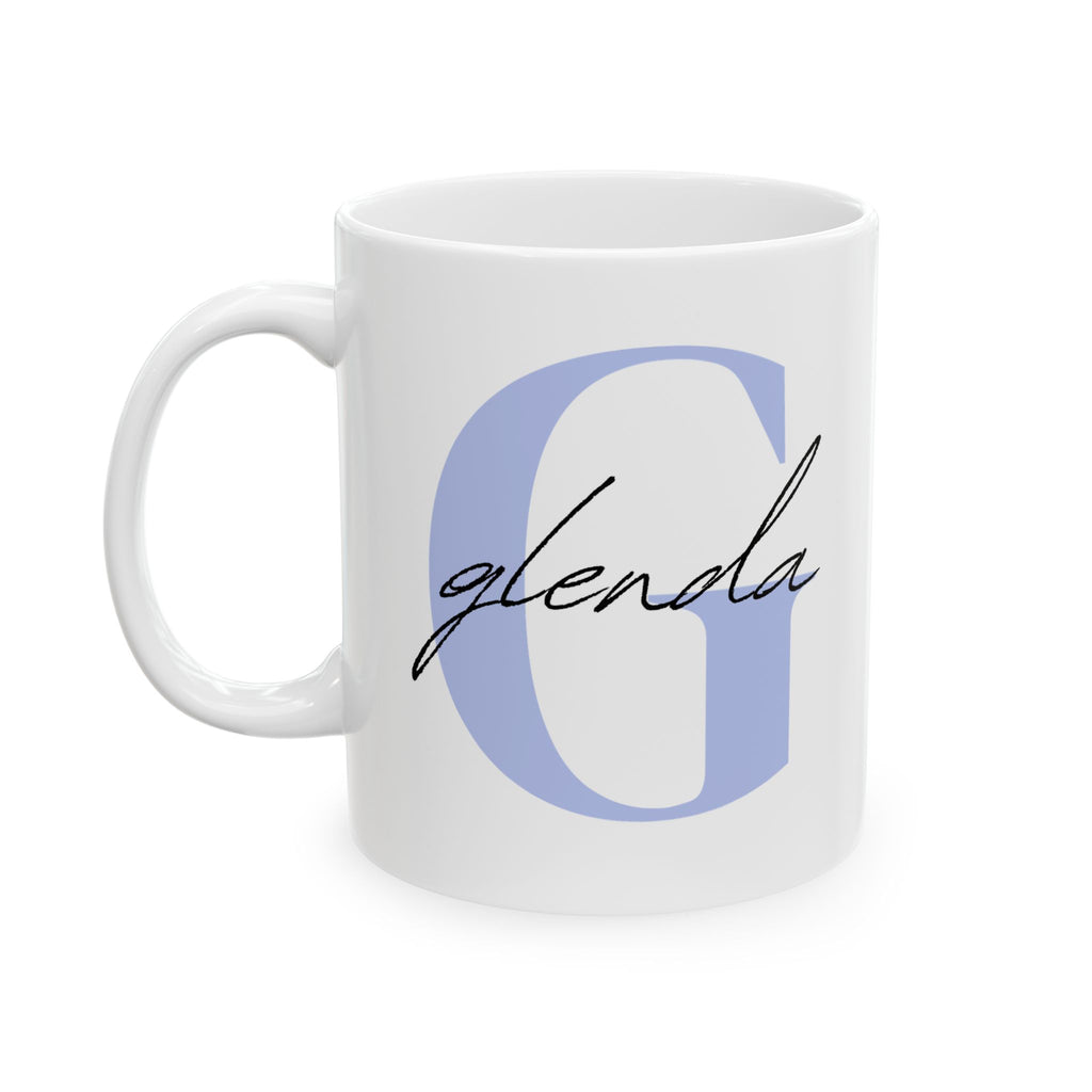 Ceramic Mug,Personalize with letter 2 size  (11oz, 15oz)