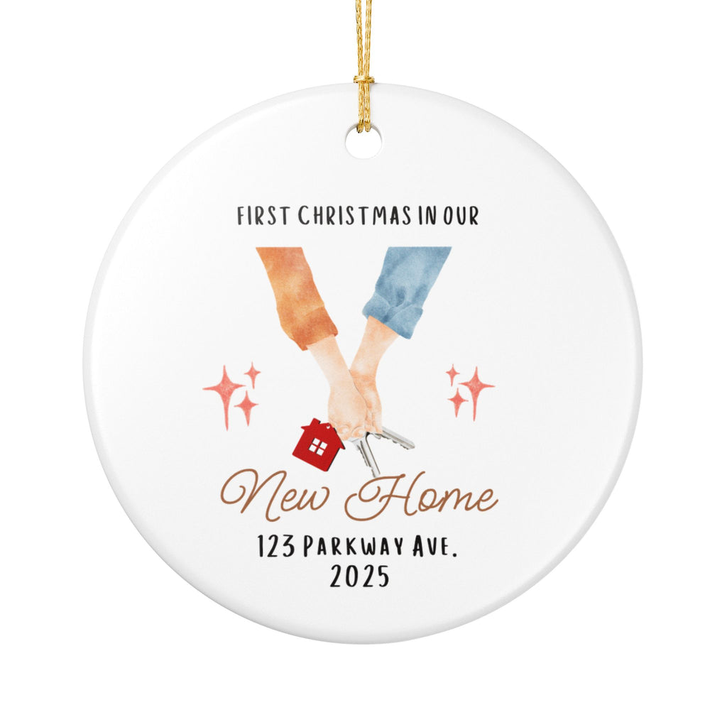 Personalized New Home Ornament, First Christmas Ornament, Homeowner Gift, Holiday Decor, Keepsake Decoration