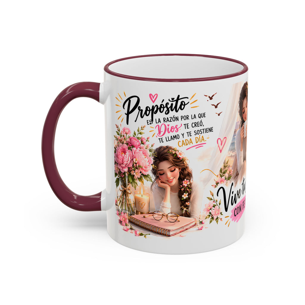 Vive Llamada Con Fe Y Valor Inspirational Mug