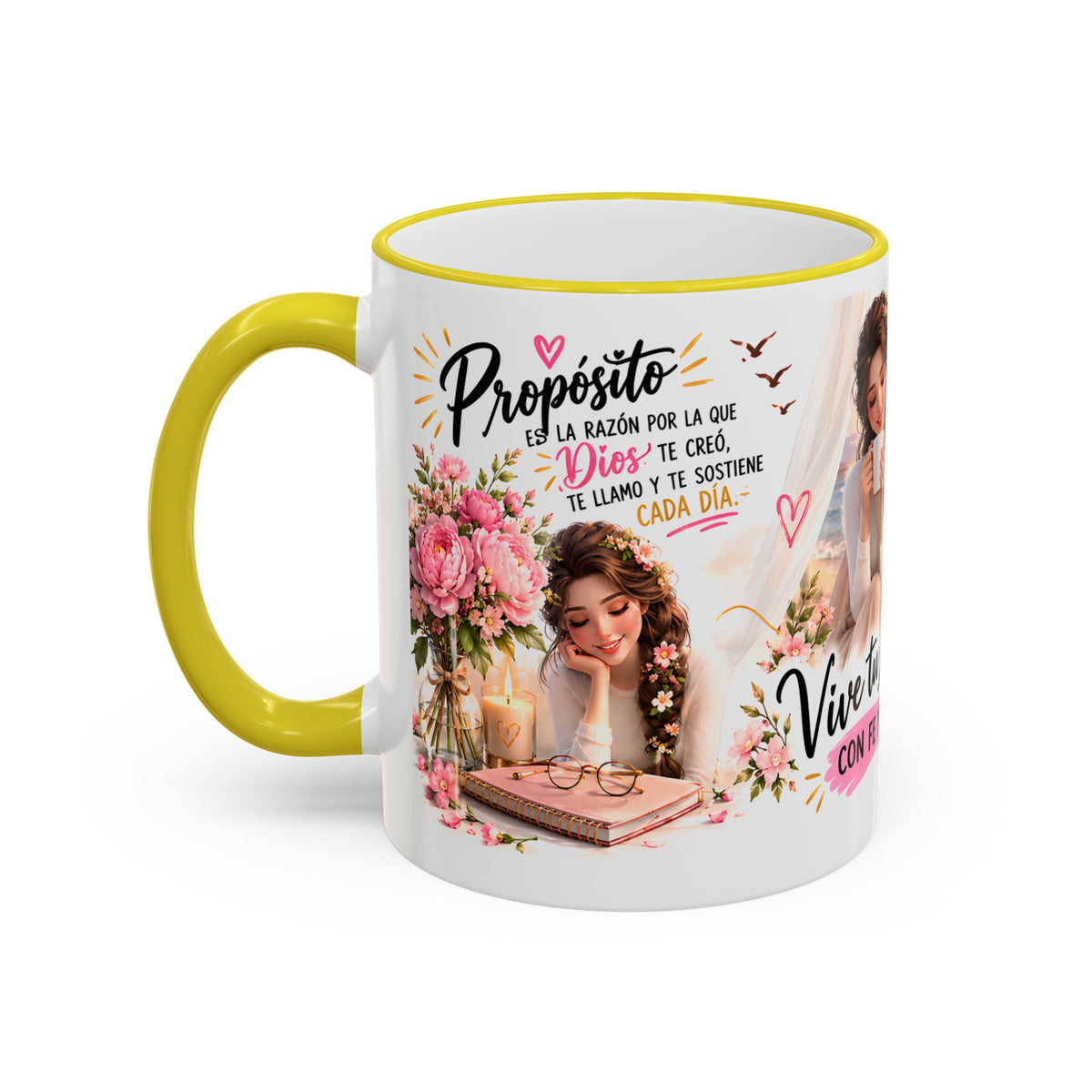 Vive Llamada Con Fe Y Valor Inspirational Mug