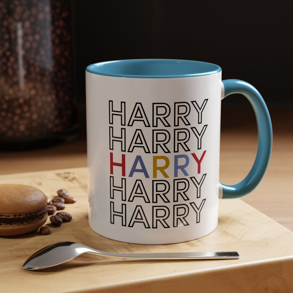 Happy Harry Accent Coffee Mug | Perfect for Birthdays, Gifts for Him/Her, Office Decor, Fun Morning Vibes, Coffee Lover's Mug