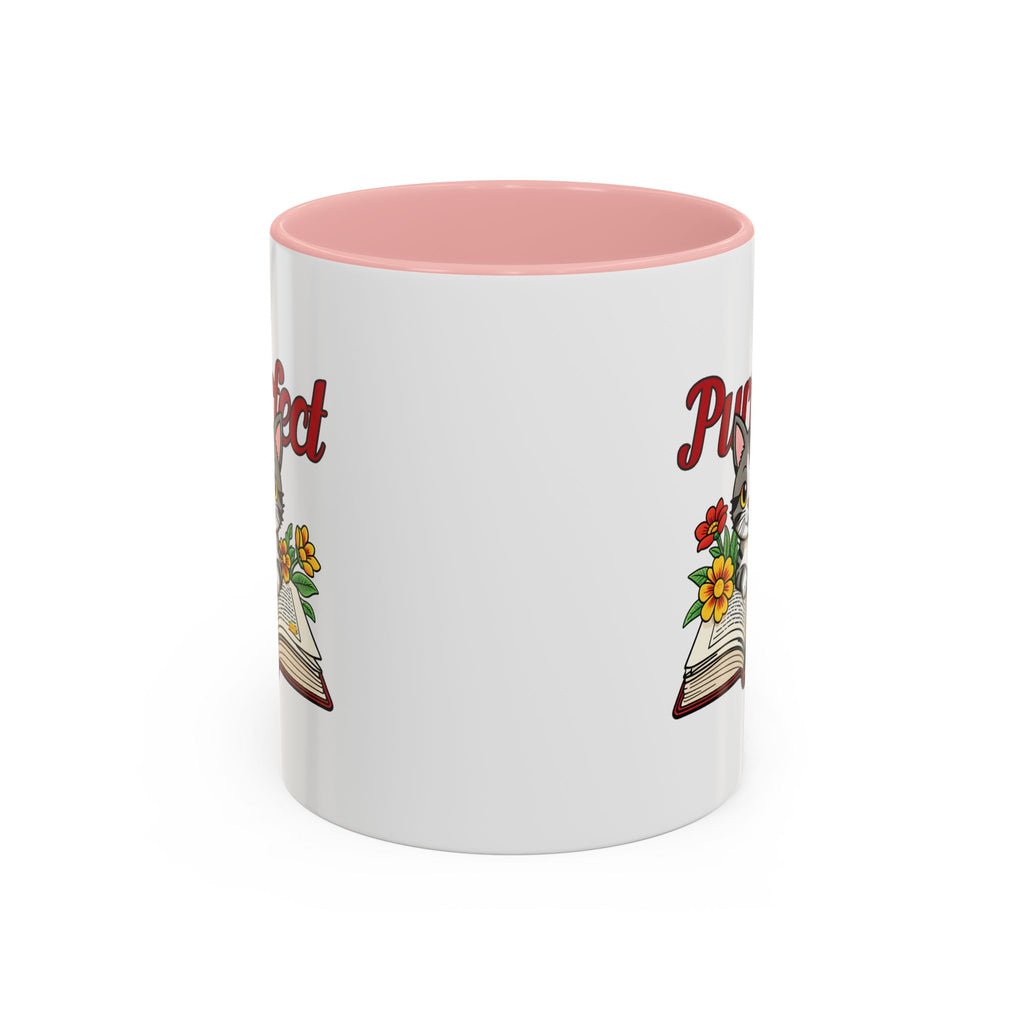 Purrfect Cat Lover Coffee Mug | Cute Animal Gift | Book Lover Mug | Unique Cat Decor | Cozy Home Drinkware | Ideal Cat Gifts for Friends