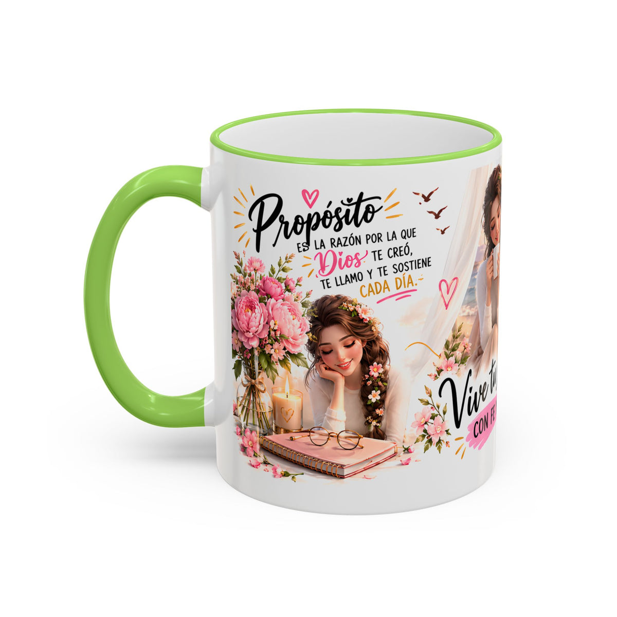 Vive Llamada Con Fe Y Valor Inspirational Mug