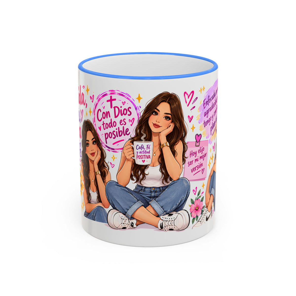 Con Dios Todo Es Posible Inspirational Christian Mug