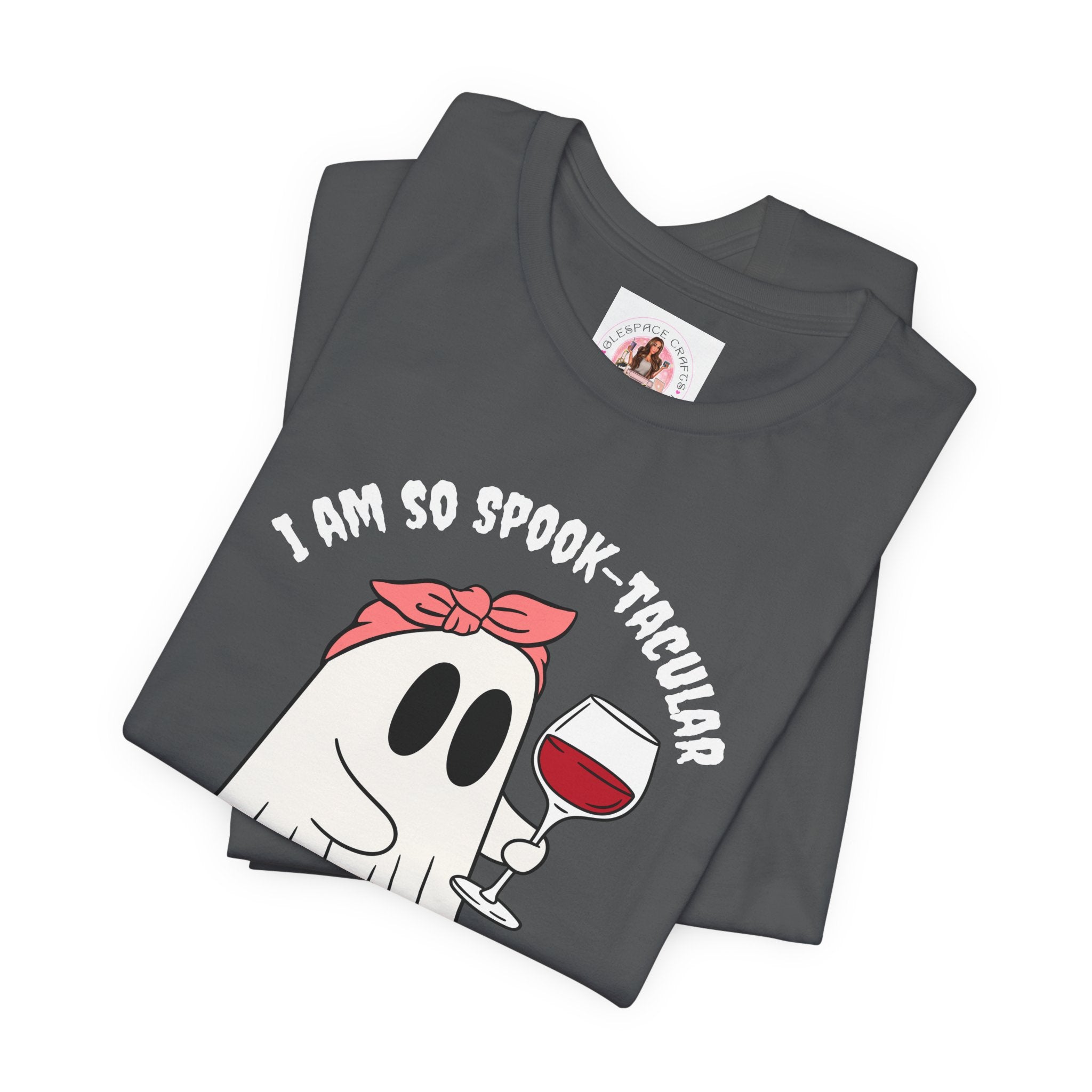 Spook-Tacular Ghost Halloween T-Shirt XS-XL | Funny Wine Lover Tee | Unisex Graphic Shirt in Multiple Colors | Made to Order
