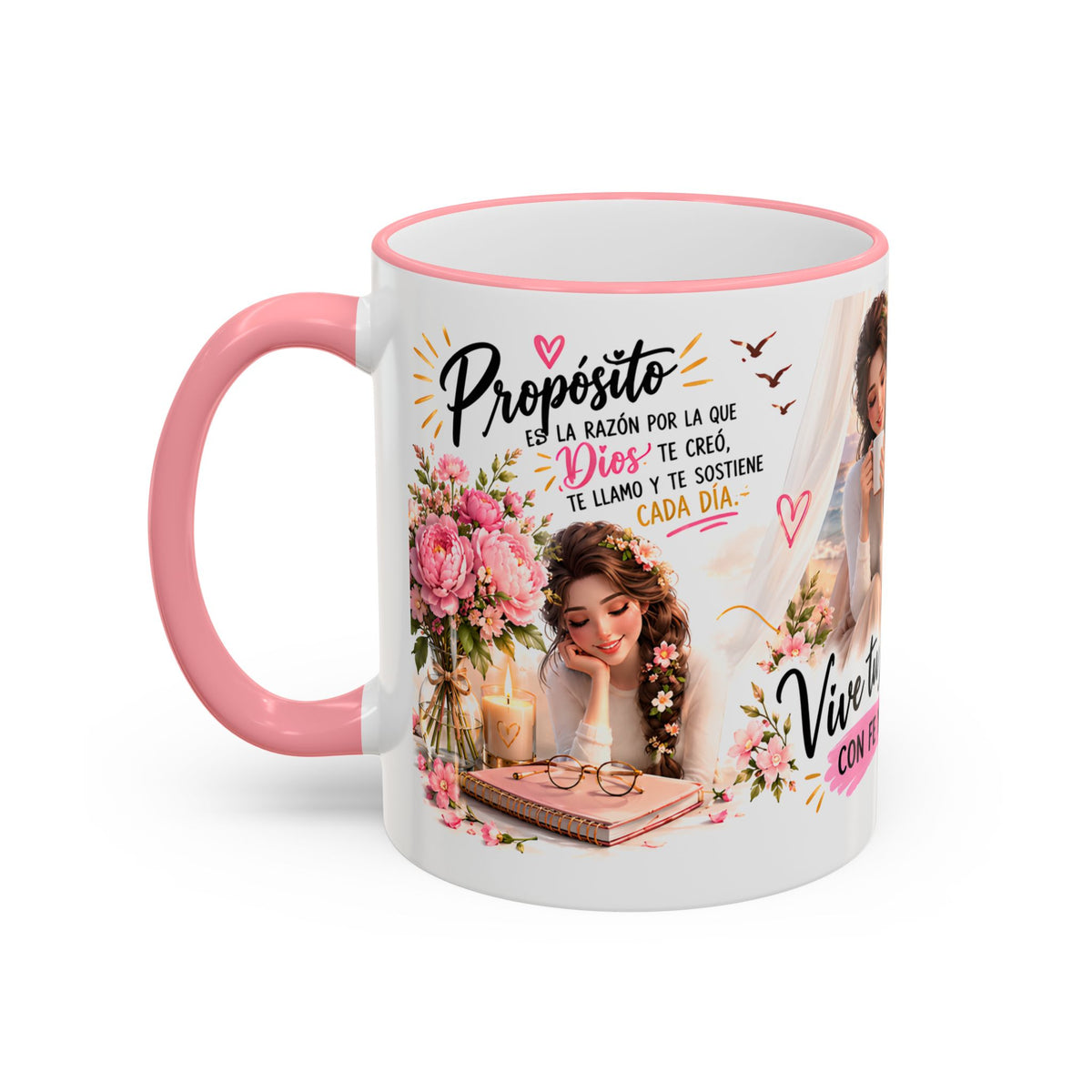 Vive Llamada Con Fe Y Valor Inspirational Mug