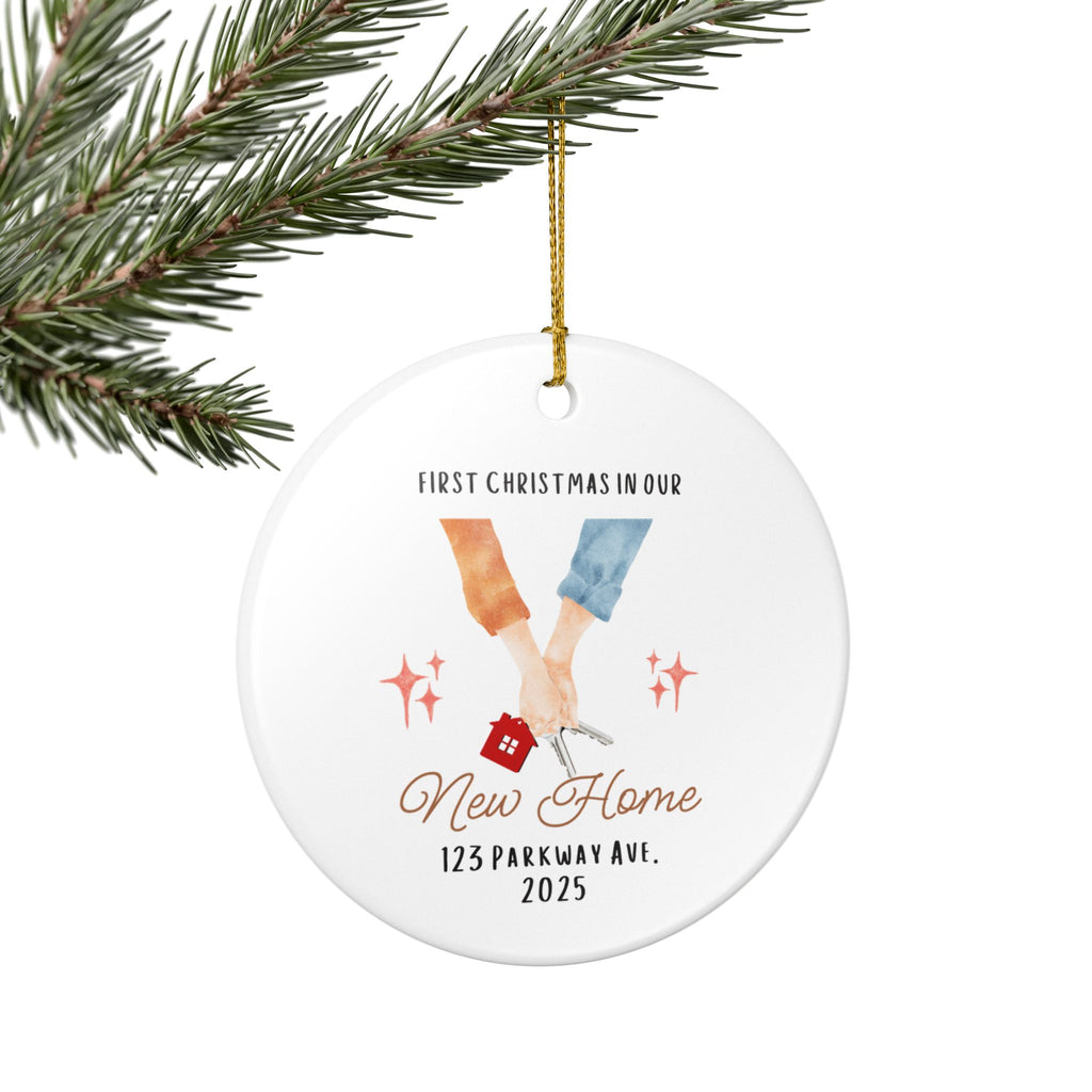 Personalized New Home Ornament, First Christmas Ornament, Homeowner Gift, Holiday Decor, Keepsake Decoration