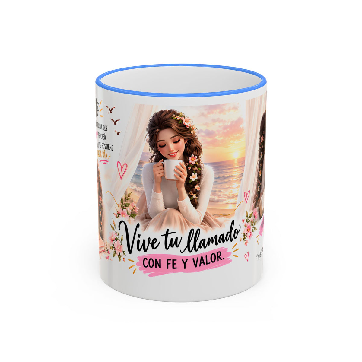 Vive Llamada Con Fe Y Valor Inspirational Mug