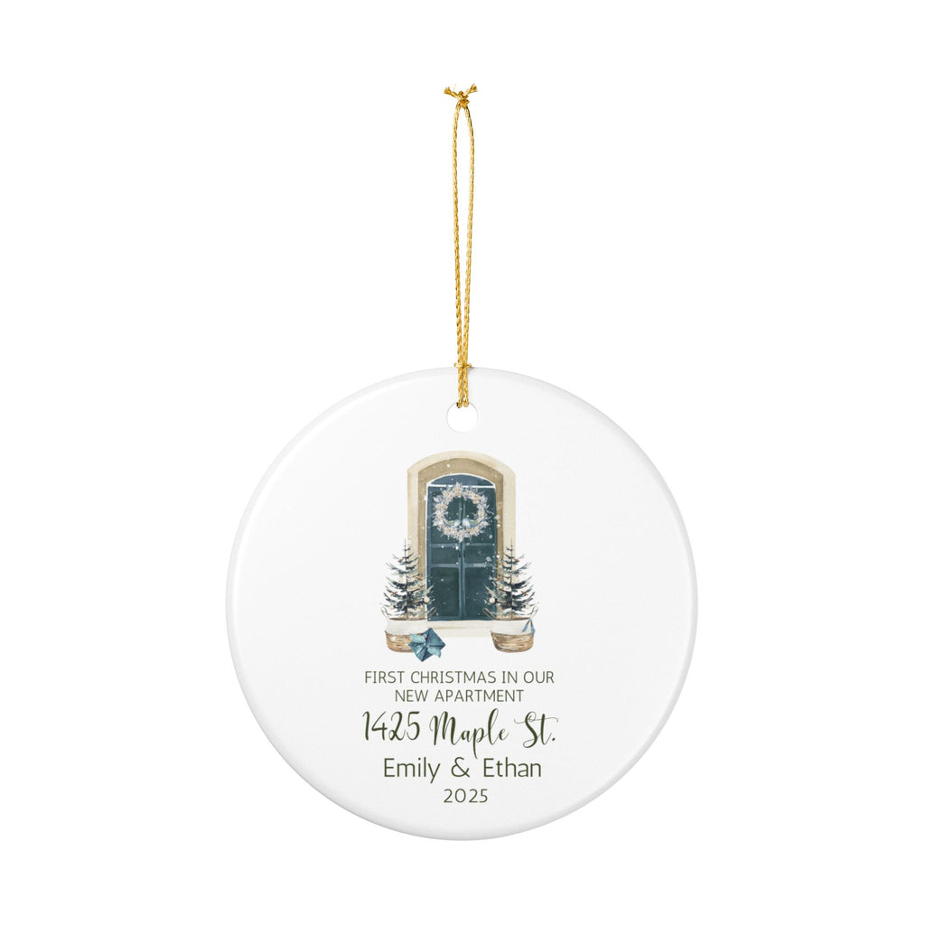 Personalized Christmas Ornament, First Home Keepsake, New Apartment Decor, Gift for Couples, Holiday Decoration