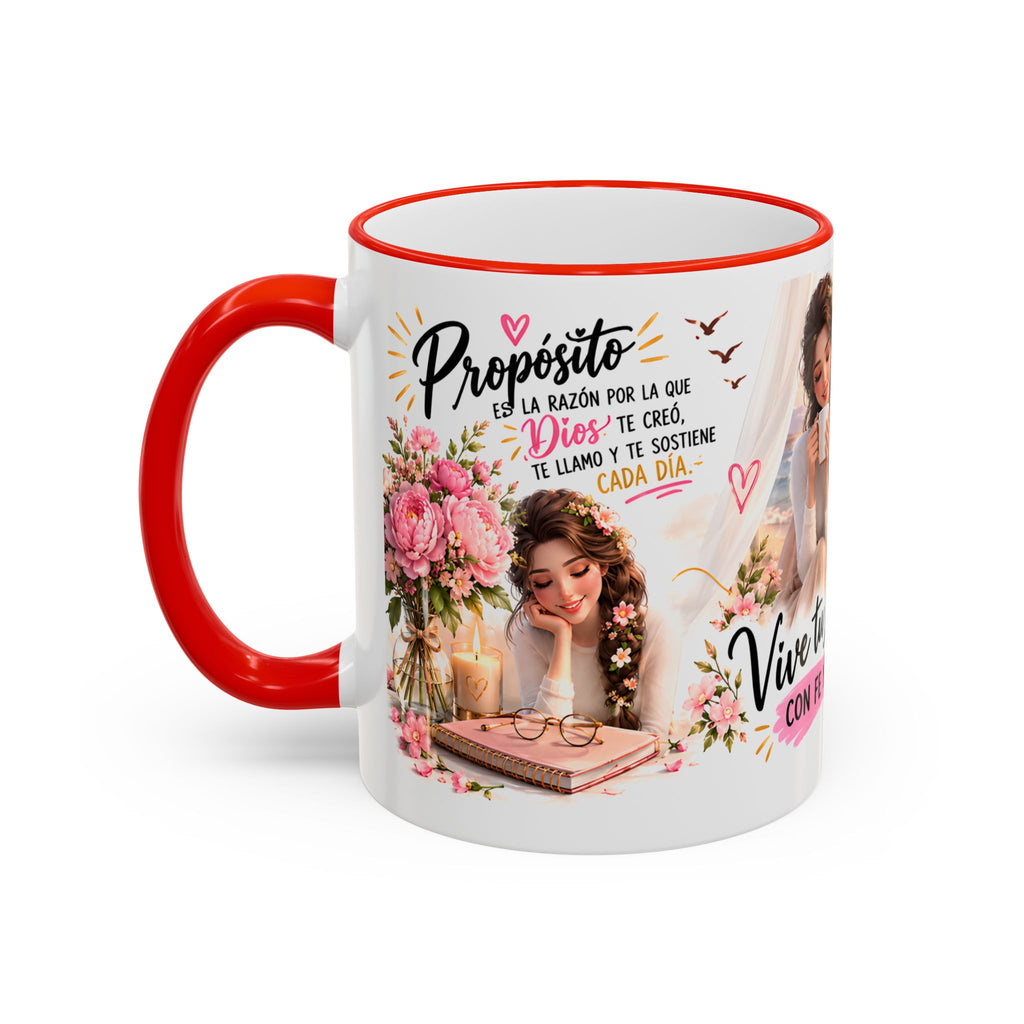 Vive Llamada Con Fe Y Valor Inspirational Mug