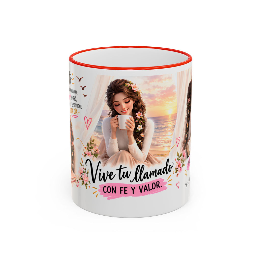 Vive Llamada Con Fe Y Valor Inspirational Mug