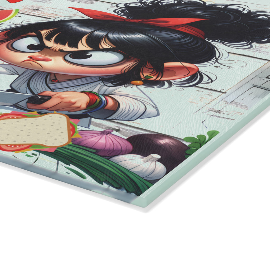 Funny Kitchen Glass Cutting Board with Eat It or Starve Design - Humorous Cooking Decor, Gift for Chefs, Housewarming, Kitchen [...]