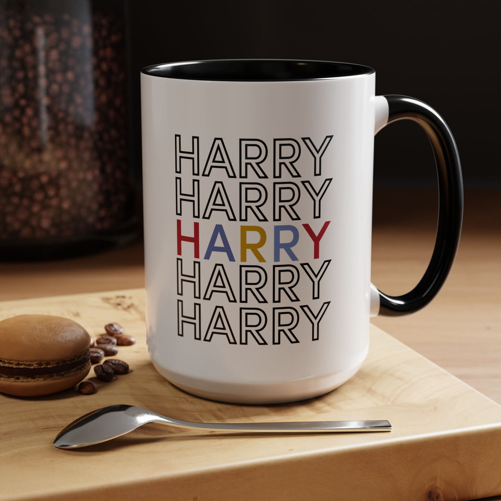 Happy Harry Accent Coffee Mug | Perfect for Birthdays, Gifts for Him/Her, Office Decor, Fun Morning Vibes, Coffee Lover's Mug