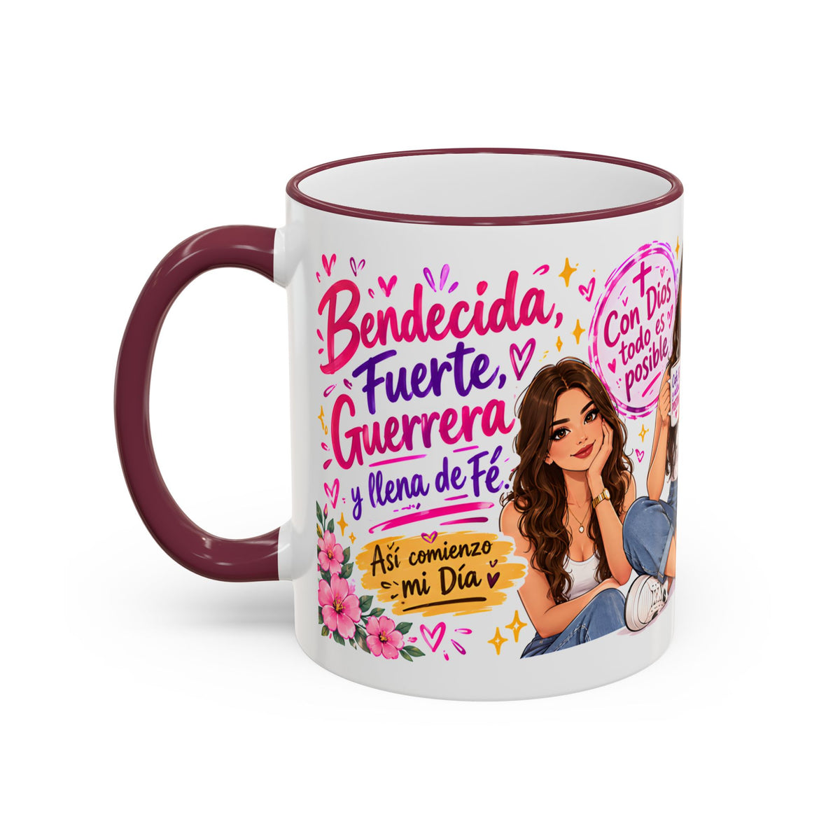Con Dios Todo Es Posible Inspirational Christian Mug
