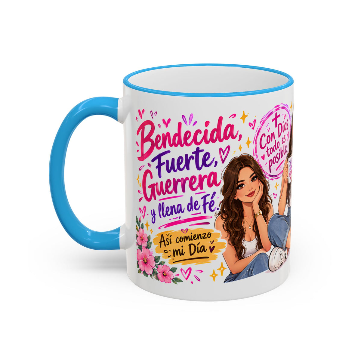 Con Dios Todo Es Posible Inspirational Christian Mug