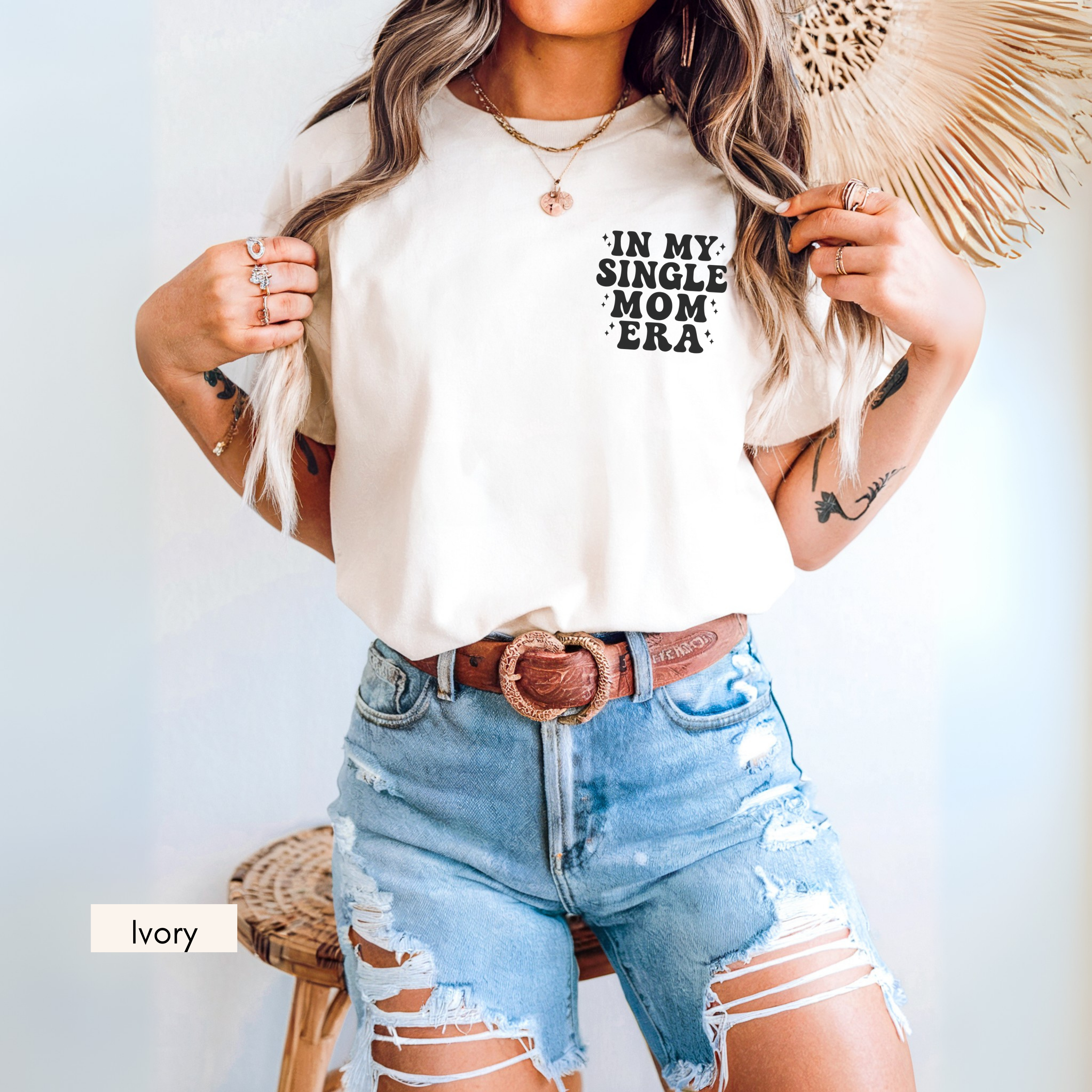 In My Mom Era Shirt – Comfort Colors T-Shirt | Retro Graphic Tee | Unisex Cotton Top (Sizes S–XXL) Black/White/Orchid/Blue Jean)